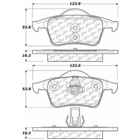 Centric Parts Posi-Quiet Ceramic Pads, 105.07950 105.07950